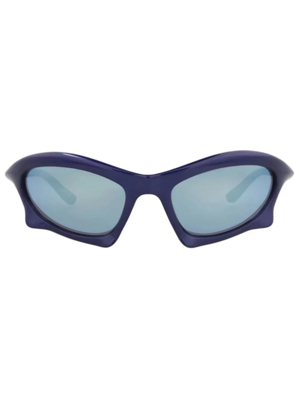 New Balenciaga Women's Sunglasses Shield Wrap Bio Injection Frame Mens Blue Blue
